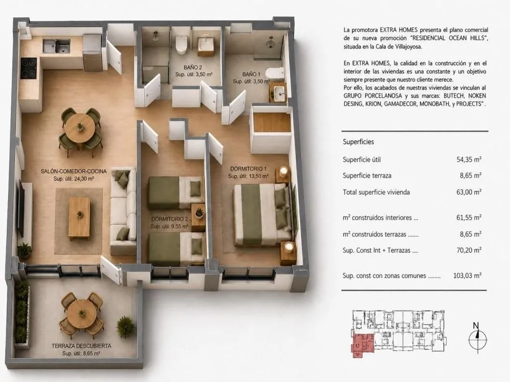 Plan - Luxury Flat with Pool in La Cala de Finestrat