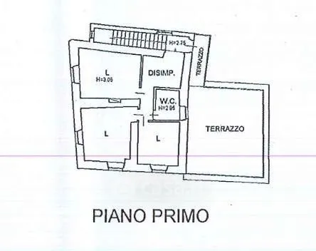 Plan - Rustic Villa to Renovate with Panoramic Terrace in Configni