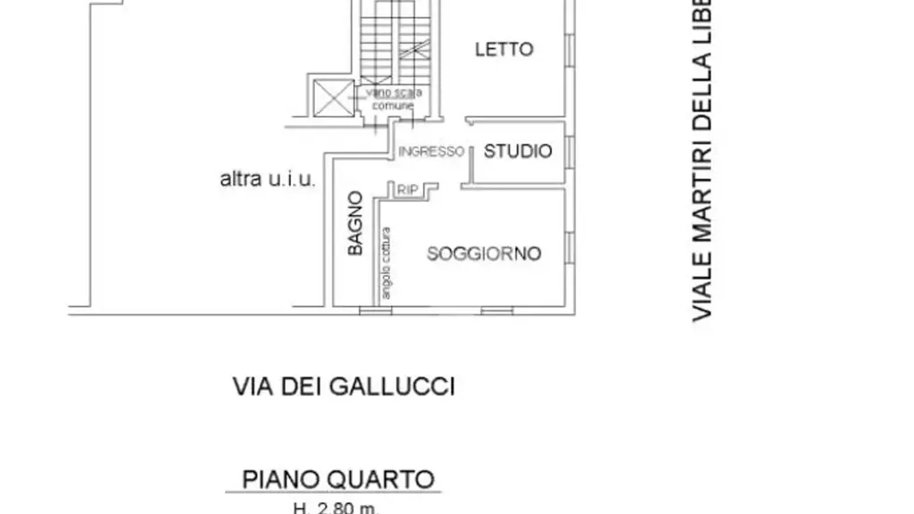 Plan - Signorile Flat with Ascender in Modena's Historic Centre
