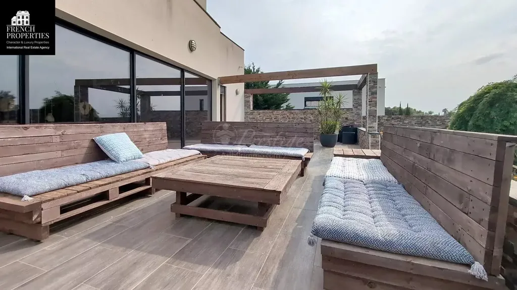 Terrasse - Villa d'Architecte avec Piscine à Perpignan