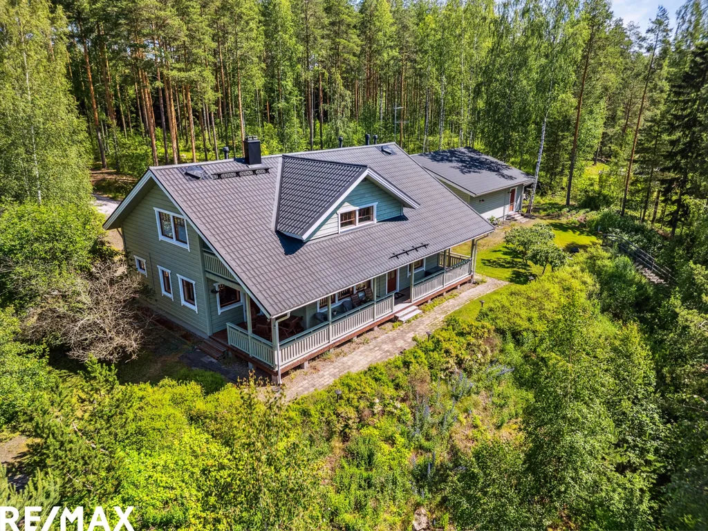 Vista aerea - Geothermal House with Private Beach in Taipalsaari