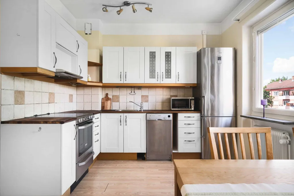 Cucina - 40s Flat with Balcony in Uppsala