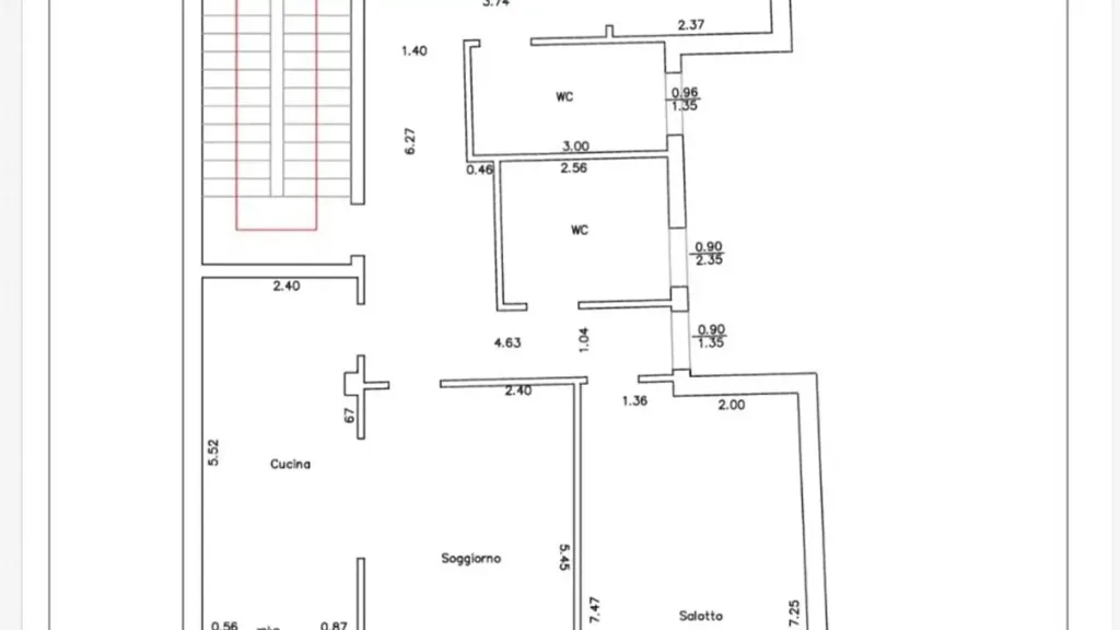 Plan - Spacious Apartment with Balcony in Ragusa