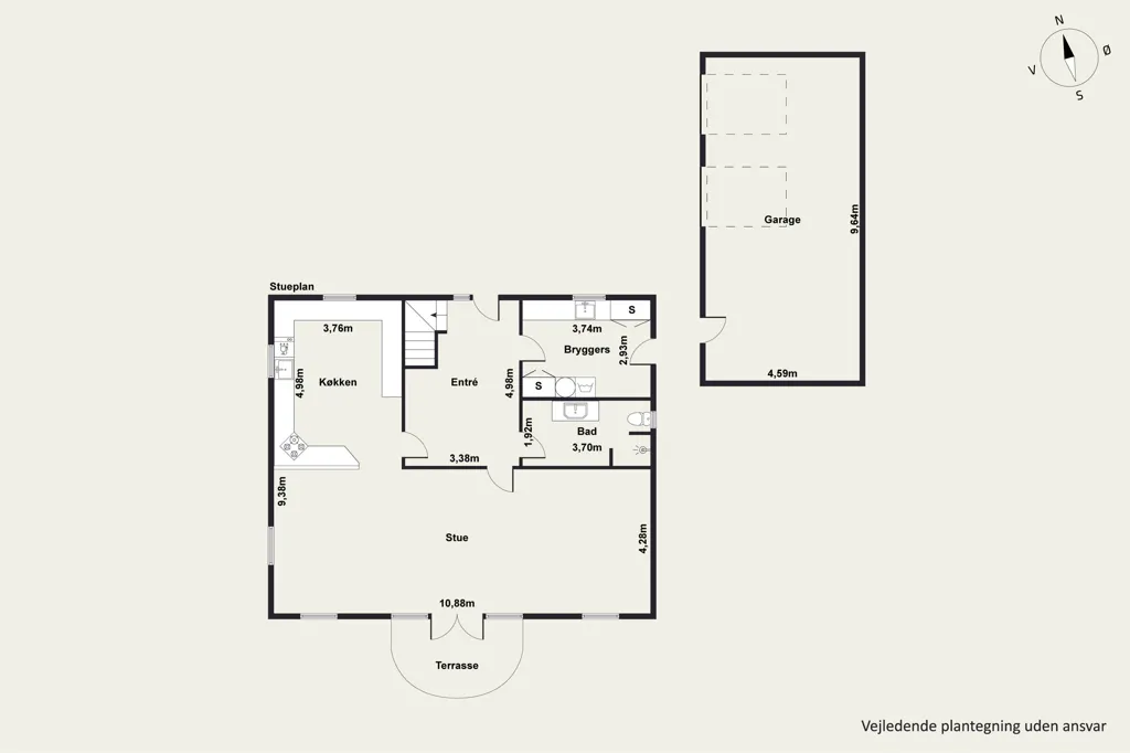 Floor Plan - Villa with Garden in Øster Vedsted