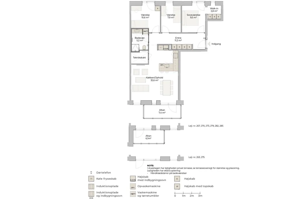 Plan - Modern Apartments with Terraces in Bindesbøll