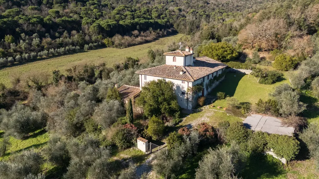 Vue aérienne - Villa with Pool and Tuscan Hills View in Rignano Sull'Arno