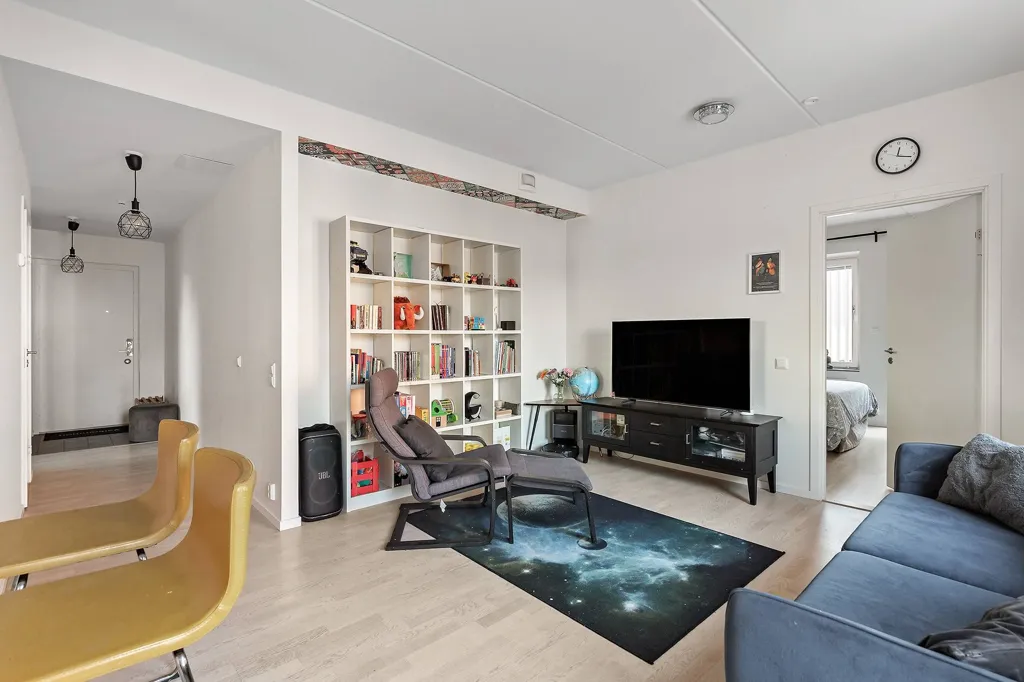 Séjour - Modern Flat with Private Terrace in Central Järfälla