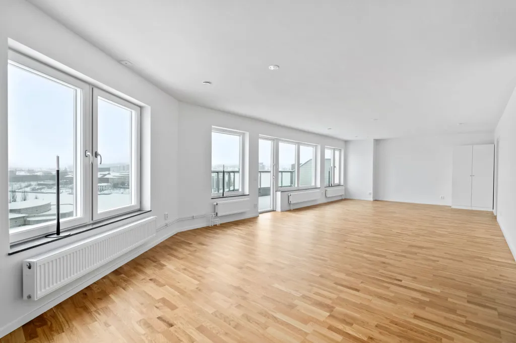 Living Room - Penthouse with River View in Skellefteå