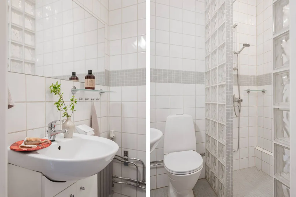 Salles de bain - Characterful 1930s Flat with Stucco in Malmö