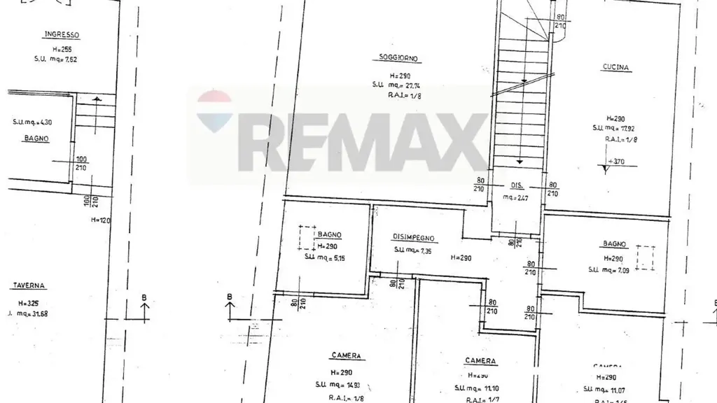 Plan - Historic Apartment with Multiple Levels in Brescia