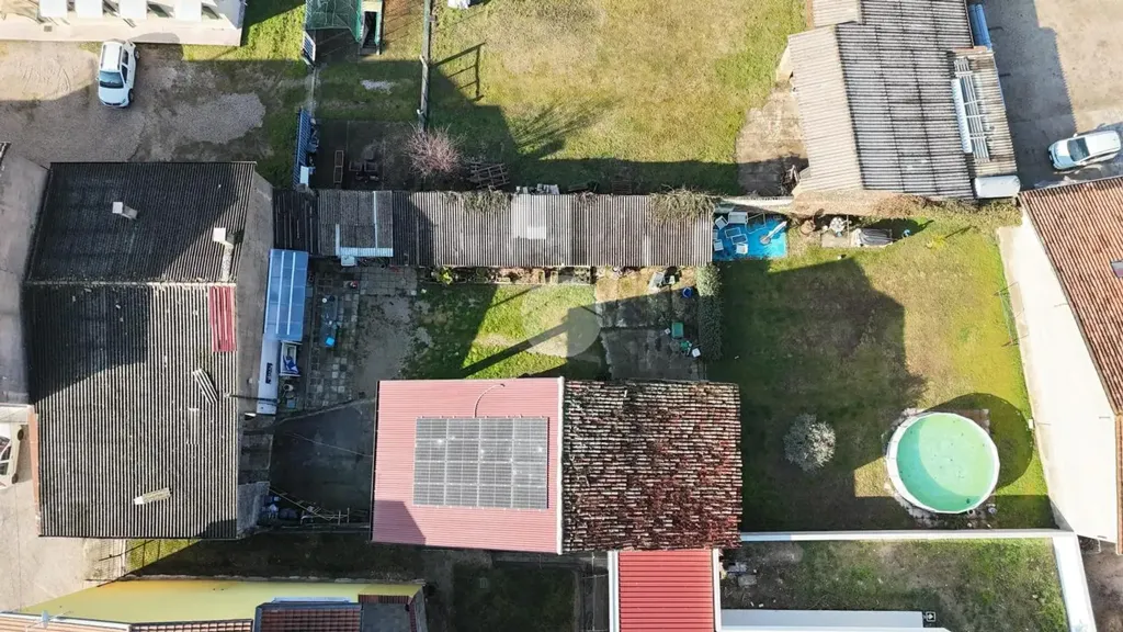 Vue aérienne - Independent House with Garden in Zevio Centre