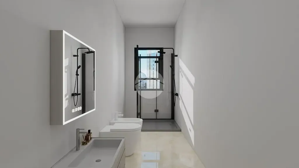 Salles de bain - Three-Bedroom Apartment with Balcony in Palermo