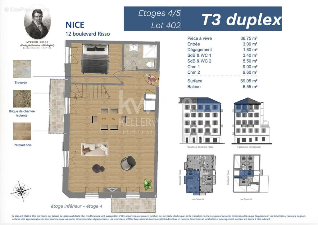 Plaan - Duplex with Balcony in Nice Centre