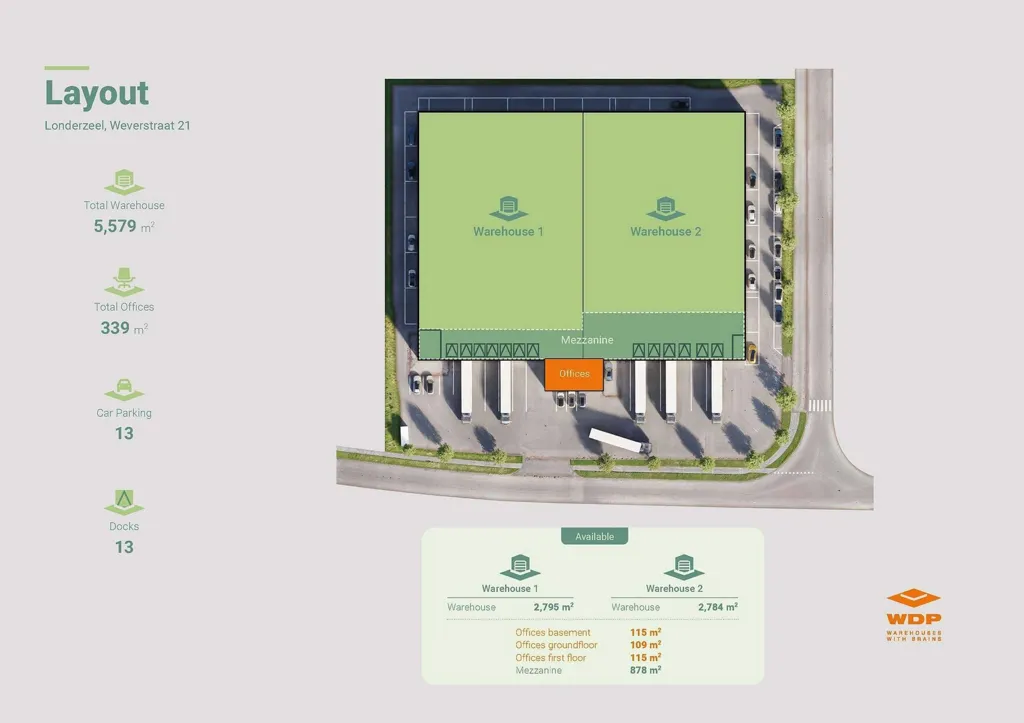 Plan - Magasin Logistique BREEAM Good à Londerzeel