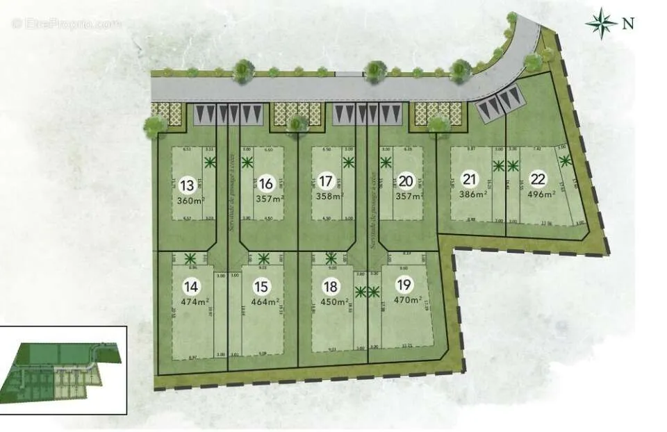 Plan - Terrain à Construire avec Vue sur Espace Vert à Ribaute-Les-Tavernes