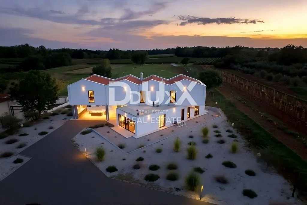 Vue aérienne - Designer Villa with Pool in Višnjan, Istra