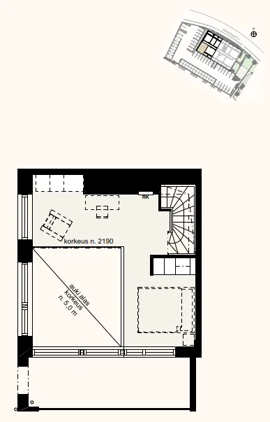 Plan - Loft Apartment with Balcony in Lamminrahka