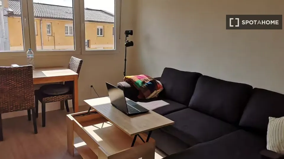 Living Room - 2-Bedroom Apartment with Terrace in Santander