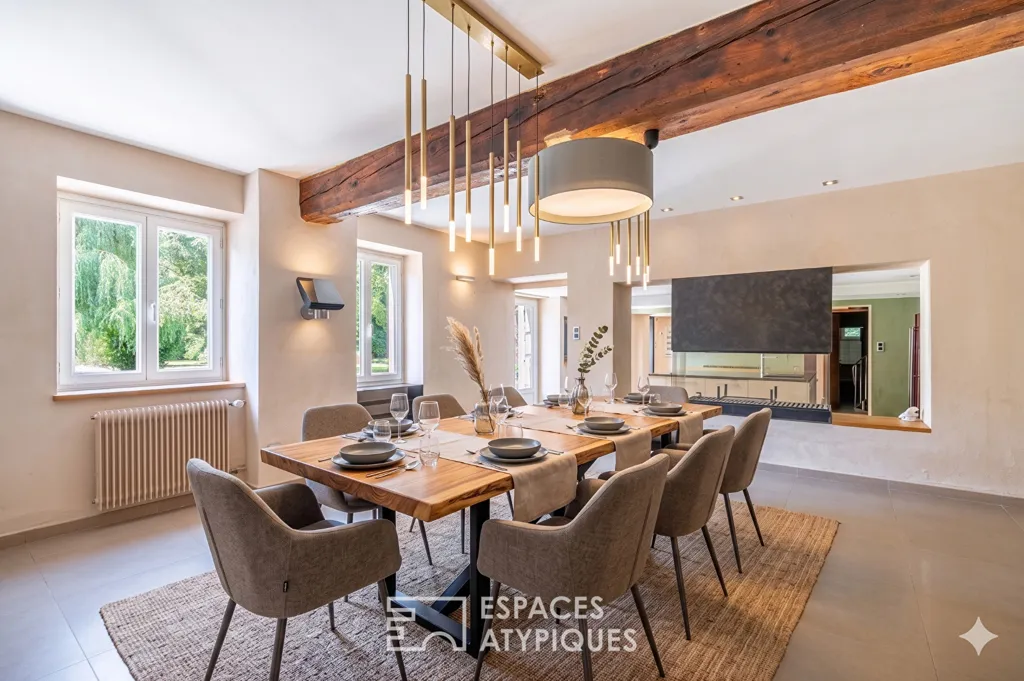 Sala da pranzo - Architecturally Refined Farmhouse in Messimy-sur-Saône