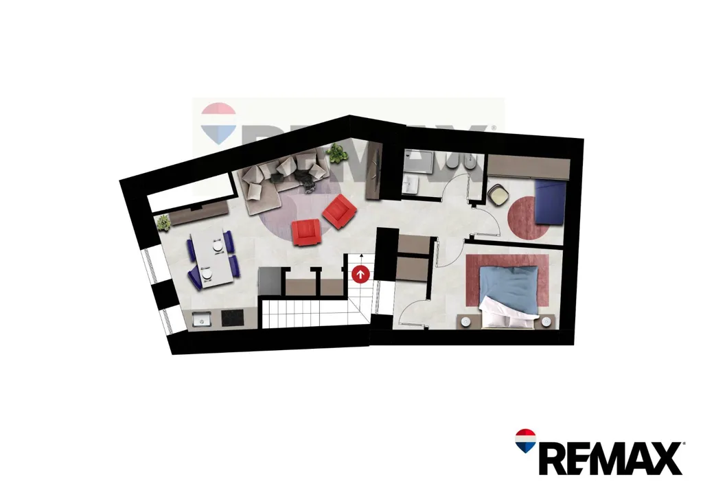 Plan - Apartment with Mountain View in Civitella Alfedena