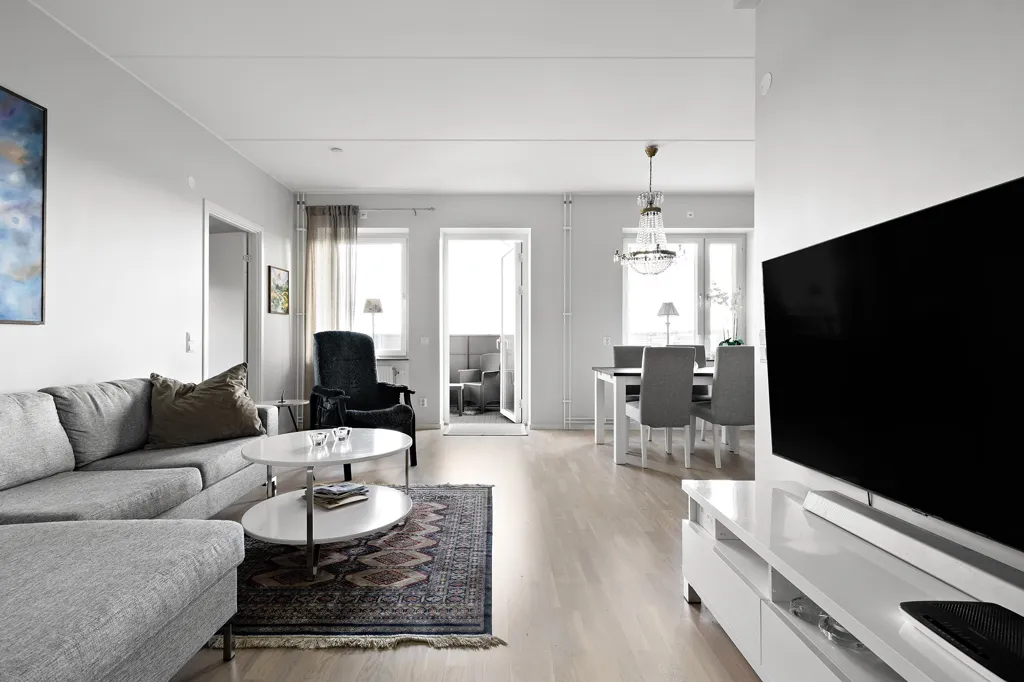Living Room - Apartment with Balcony in Kallhäll