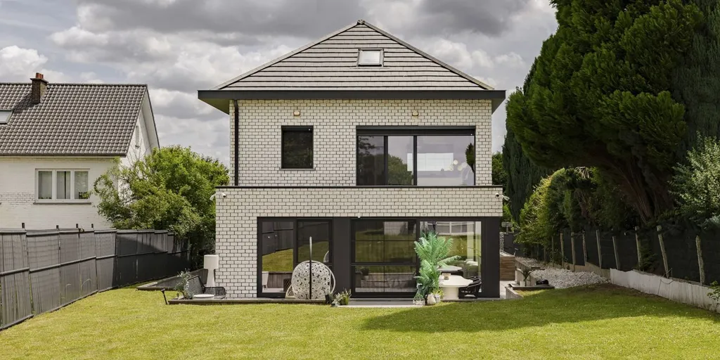 Exterior - Contemporary Villa with Field Views in Wemmel
