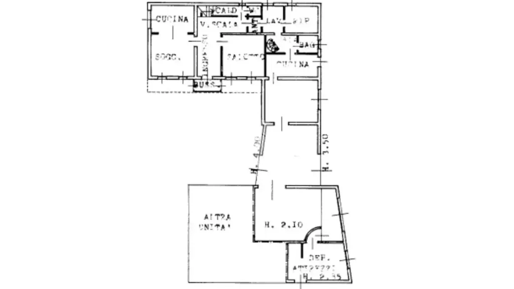 Plaan - Rustic House to Renovate in Vigonza