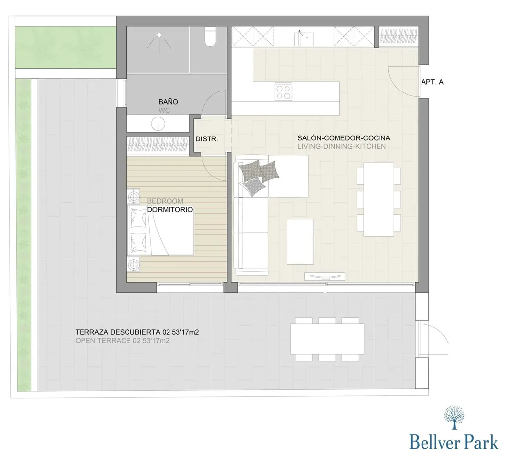 Plano - Penthouse con terraza privada en Palma de Mallorca