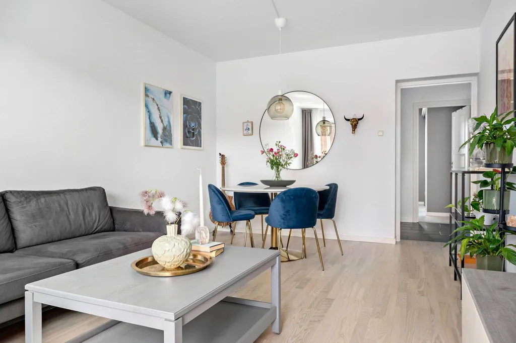 Living Room - Modern Two-Bedroom with South-Facing Balcony in Malmö