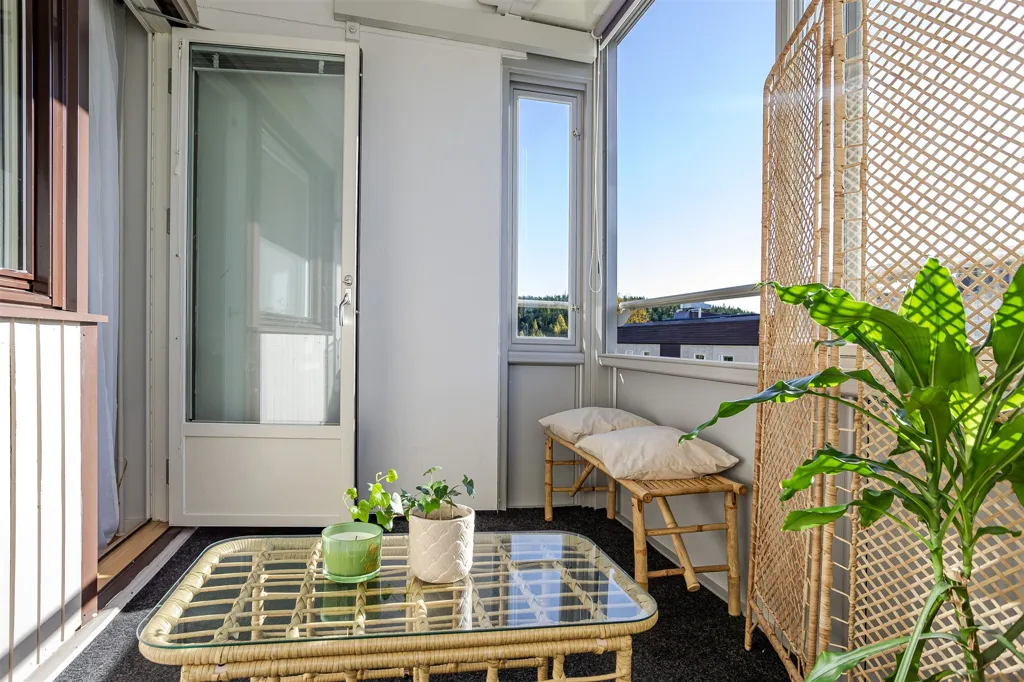 Balcony - Renovated Flat with Balcony in Sundsvall