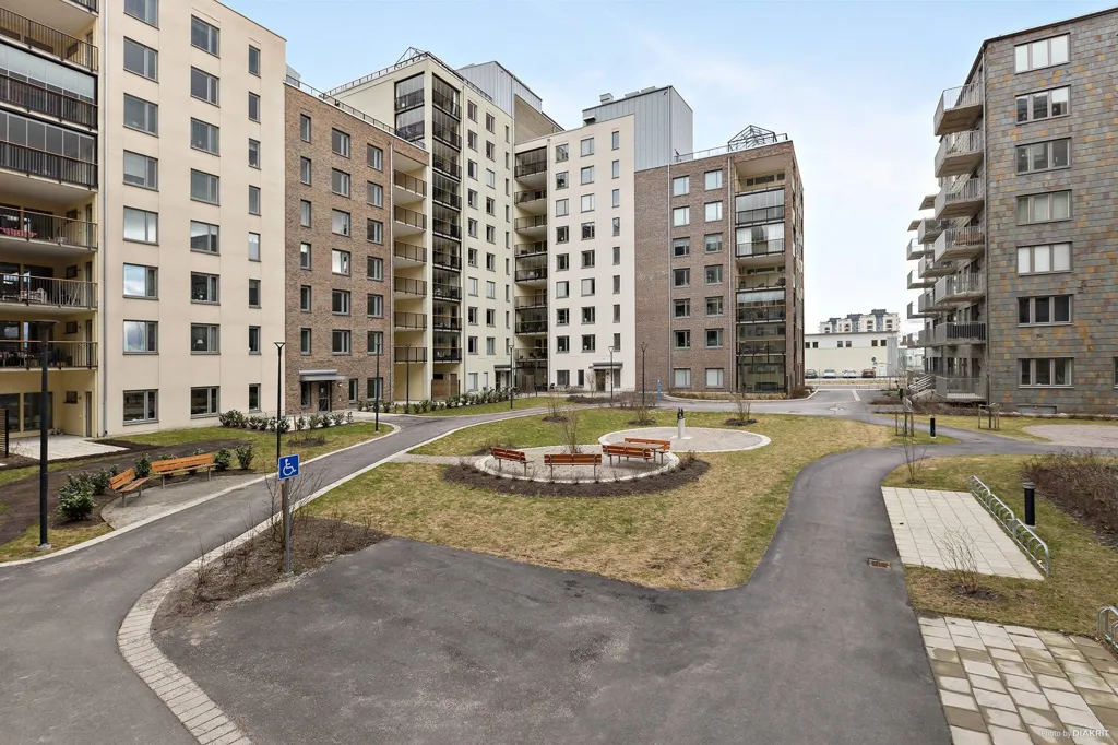 Garden - Modern Apartment with Balconies in Örebro