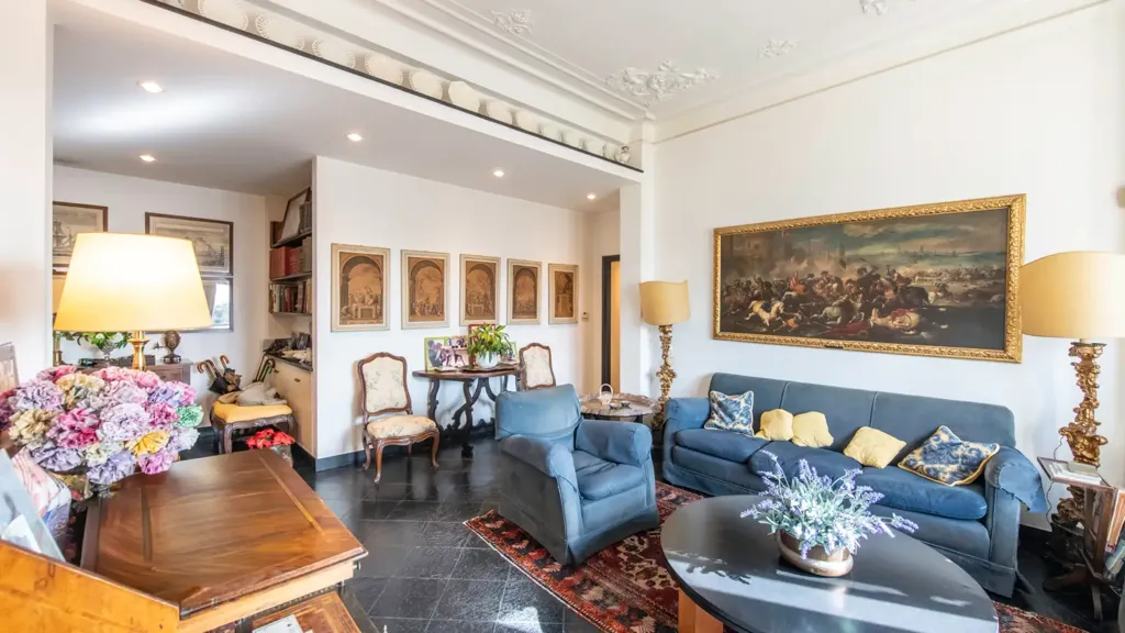 Séjour - Apartment with Sea View in Albaro, Genoa