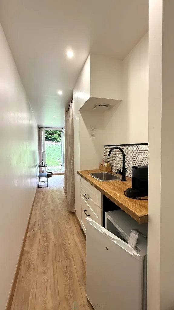 Cucina - Studio with Garden Access near Deauville