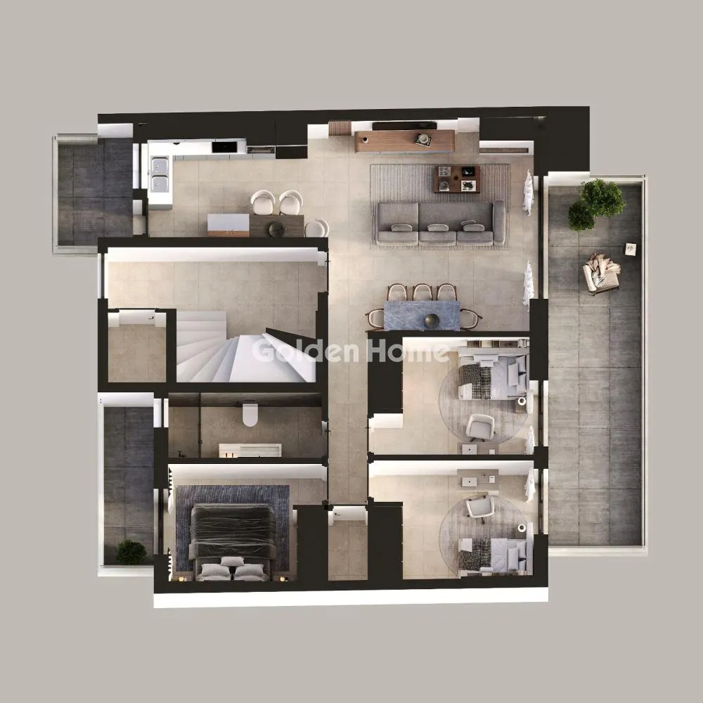 Plan - Modern Penthouse with Balcony in Petroupoli Centre