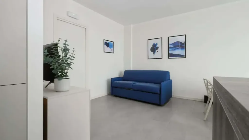 Séjour - Armed Studio with Balcony in Milan