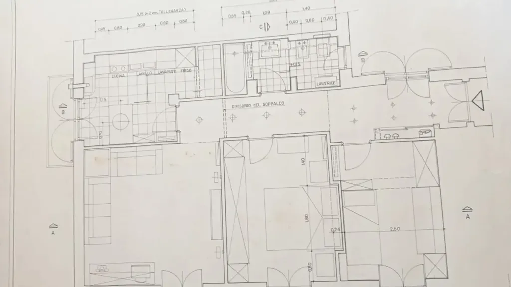 Plan - Apartment with Balconies in Pegli, Genoa