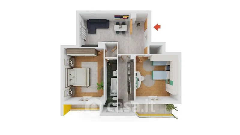 Plan - Apartment with Balcony in Cossato