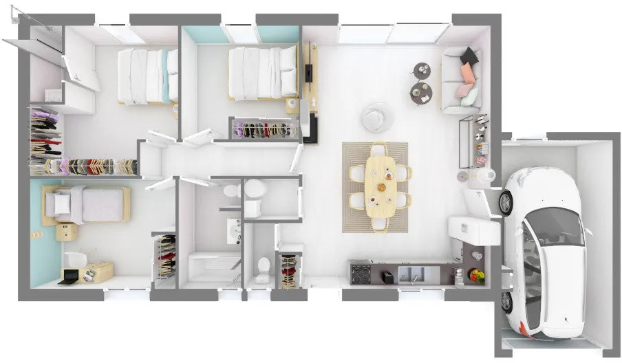 Plan - Maison à Construire avec Jardin à Violès