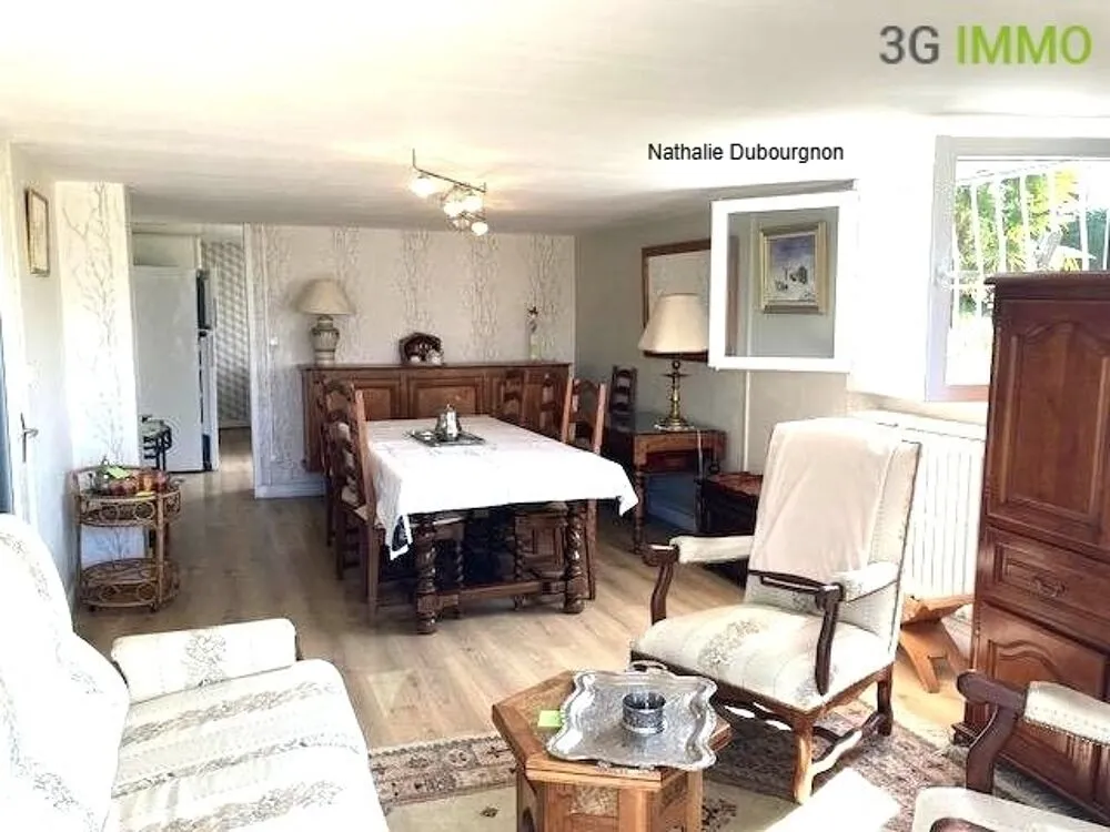 Living Room - Family House with Balcony in Saint-Amour