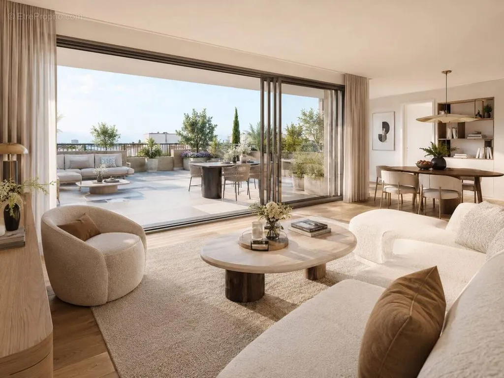 Soggiorno - 4-Piece Apartment with Terraces in Neuilly-Plaisance