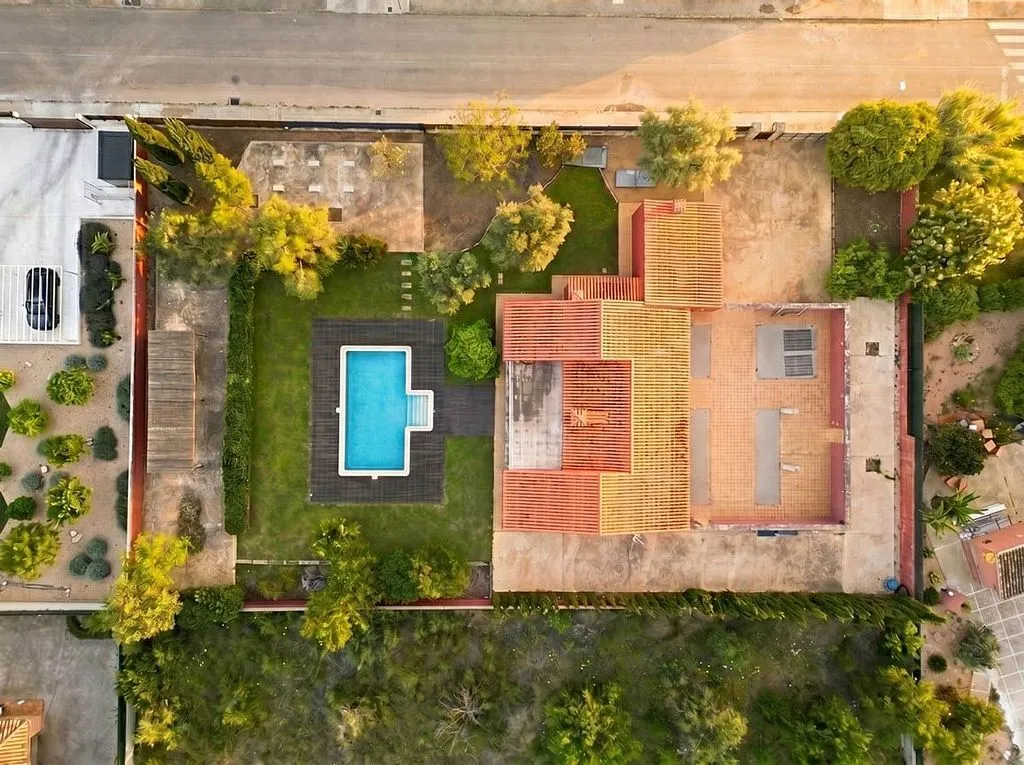 Aerial - Single-Storey Villa with Pool in Sa Planera
