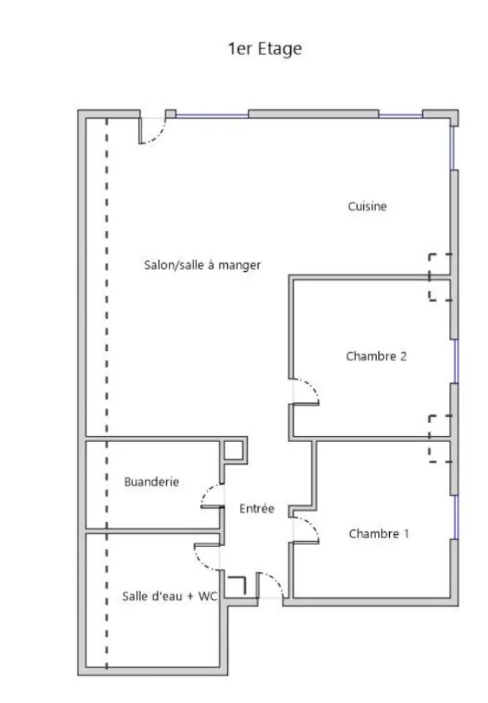 Floor Plan - Renovated 3-Bed Flat with Terrace in Hatten