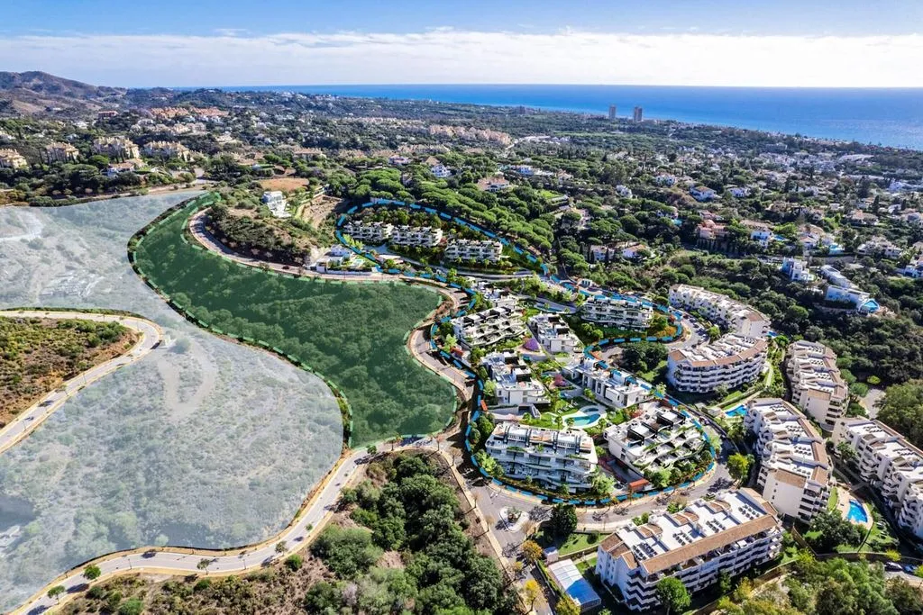 Vue aérienne - Luxury Duplex with Pool in Marbella East