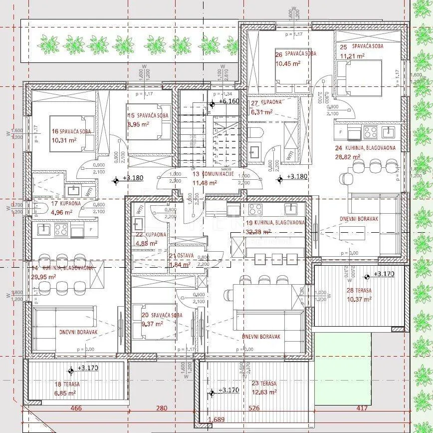 Floor Plan - Modern Apartment with Sea View in Bibinje