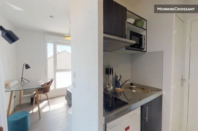 Cuisine - Appartement avec Salle d'Eau Privative et Ascenseur