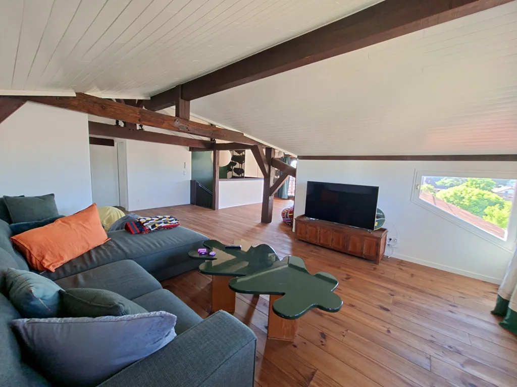 Living Room - Landais House with Garden in Léon