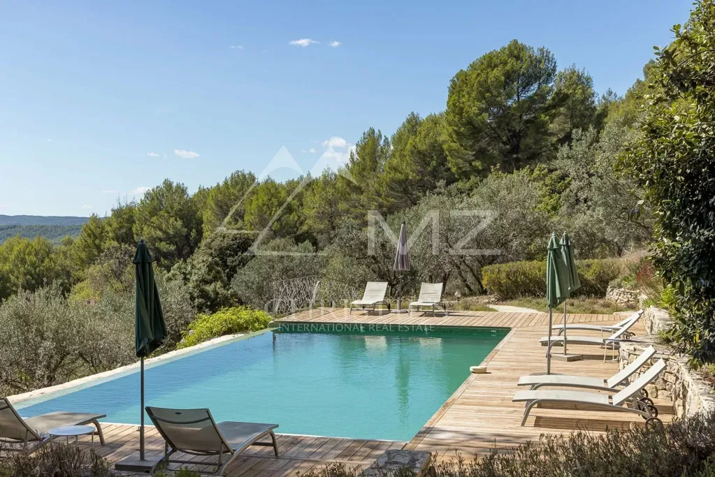 Piscine - Mas du 19ème Siècle avec Vue Panoramique à Callas