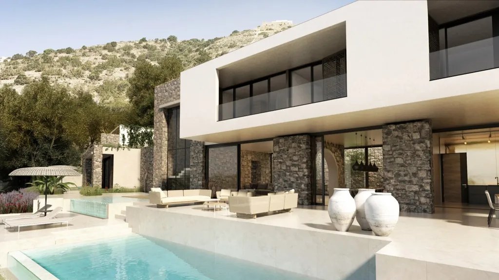 Piscine - Villa with Sea View in Elounda, Crete