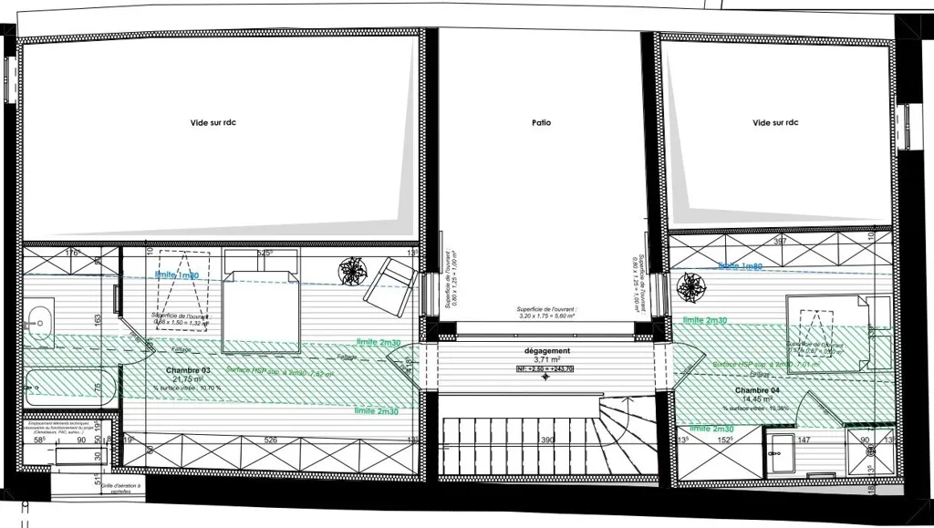 Plan - Maison 5 pièces à Lyon 4e