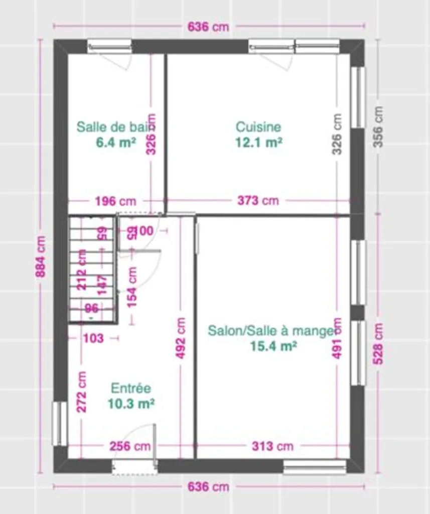 Plan - Maison 4 Façades à Rénover à Namur